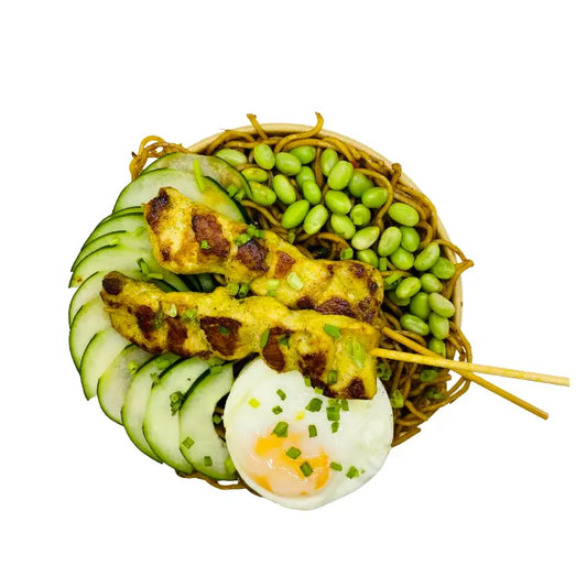 Chicken Satay Mie Goreng Bowl