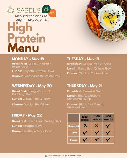 High Protein Menu of the Day