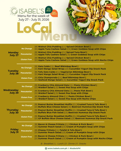 Low Calorie Menu of the Day