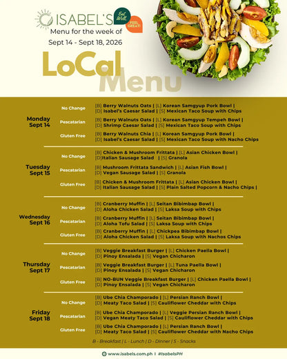 Low Calorie Menu of the Day